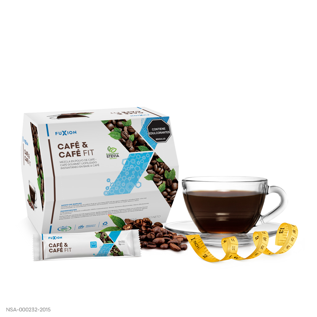 CAFÉ & CAFÉ FIT · 28 días · Reverso y composición