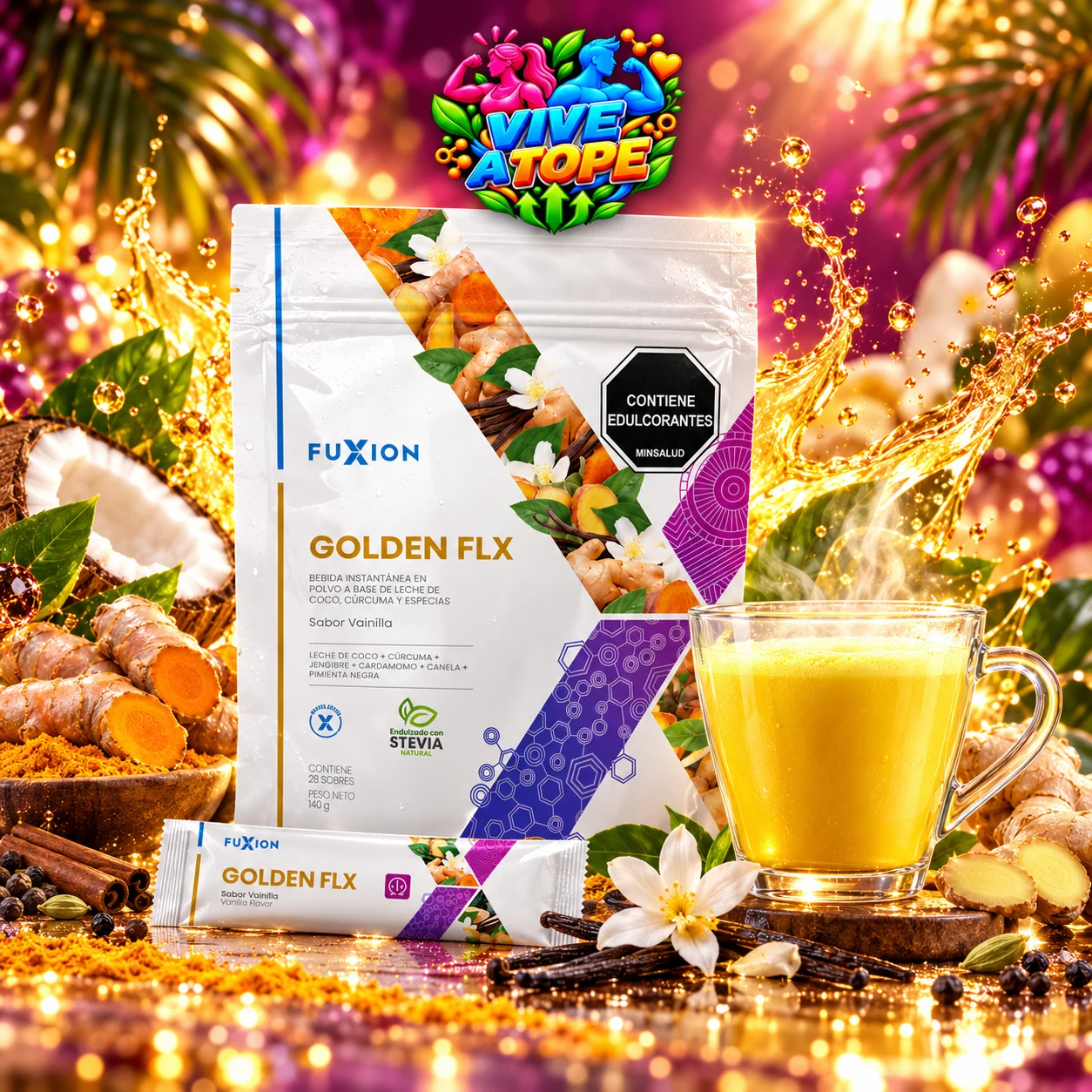 GOLDEN FLX · 28 días · envase Colombia